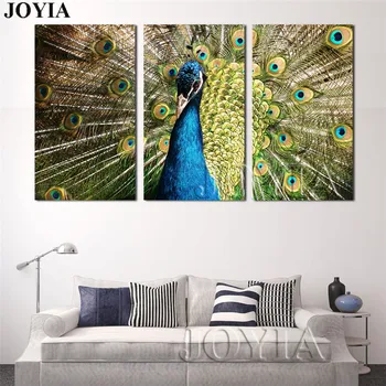 

Peacock Wall Pictures Modern Bird Painting Canvas Prints Peafowl Wall Art Posters Home Decor 3 Pieces/set No Frame