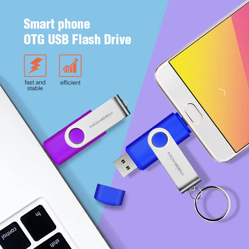 Moweek флеш-накопитель otg usb флеш-накопитель 4 ГБ 8 ГБ 16 ГБ 32 ГБ 64 ГБ для мобильного телефона android usb 2,0 флеш-накопитель usb флешка