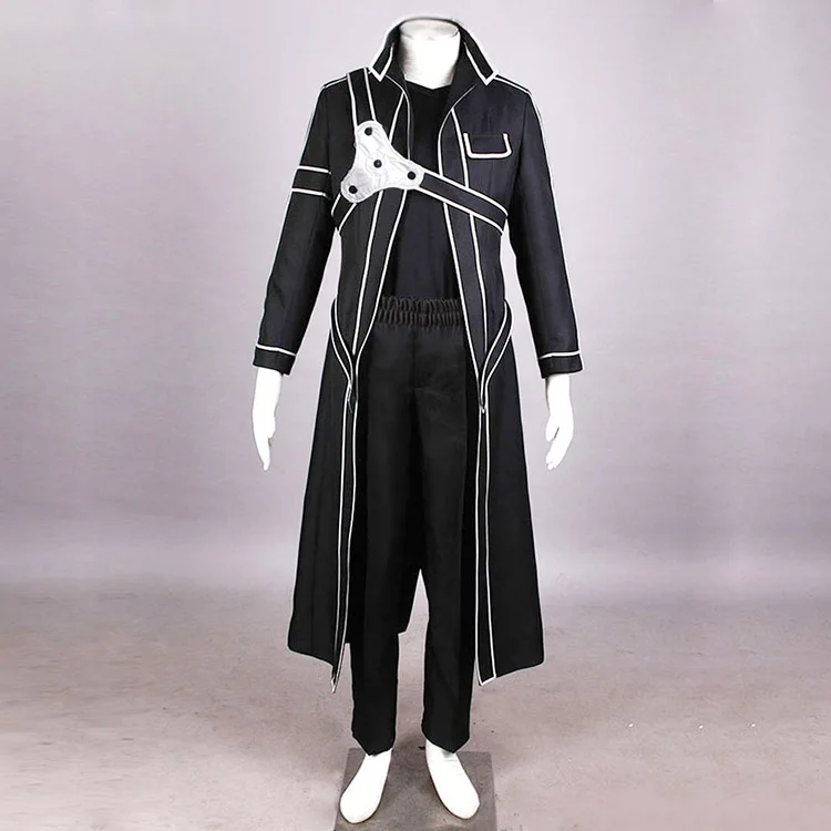 

Hot Anime Sword Art Online Cos Kirigaya Kazuto Kirito Halloween Costume For Man Woman Cosplay Costume Battle suit