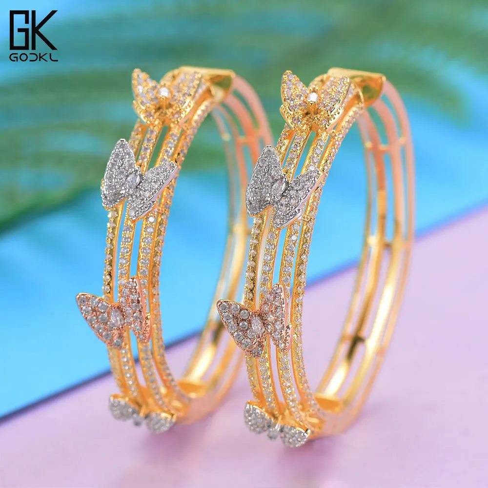 

GODKI Luxury Butterfly Cubic Zirconia Statement Big Hoop Earrings For Women Wedding DUBAI Bridal Round Circle Hoop Earrings 2018