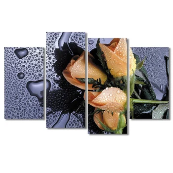 

4 pcs 3D full Square crystal Diamond Painting"Elegant Water Roses" Mosaic pattern diamond Embroidery flower of Living Room decor