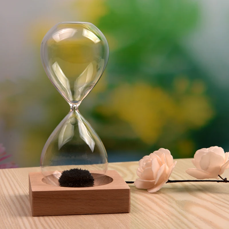 Free ship 1Pcs Awaglass Hand-blown Timer clock Magnet Magnetic Hourglass ampulheta crafts sand clock hourglass timer Christmas 2