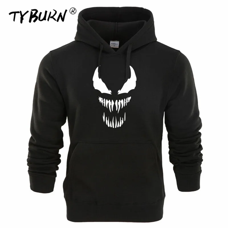 TYBURN Новинка 2019 мужские толстовки с 3D принтом Venom повседневные длинным рукавом