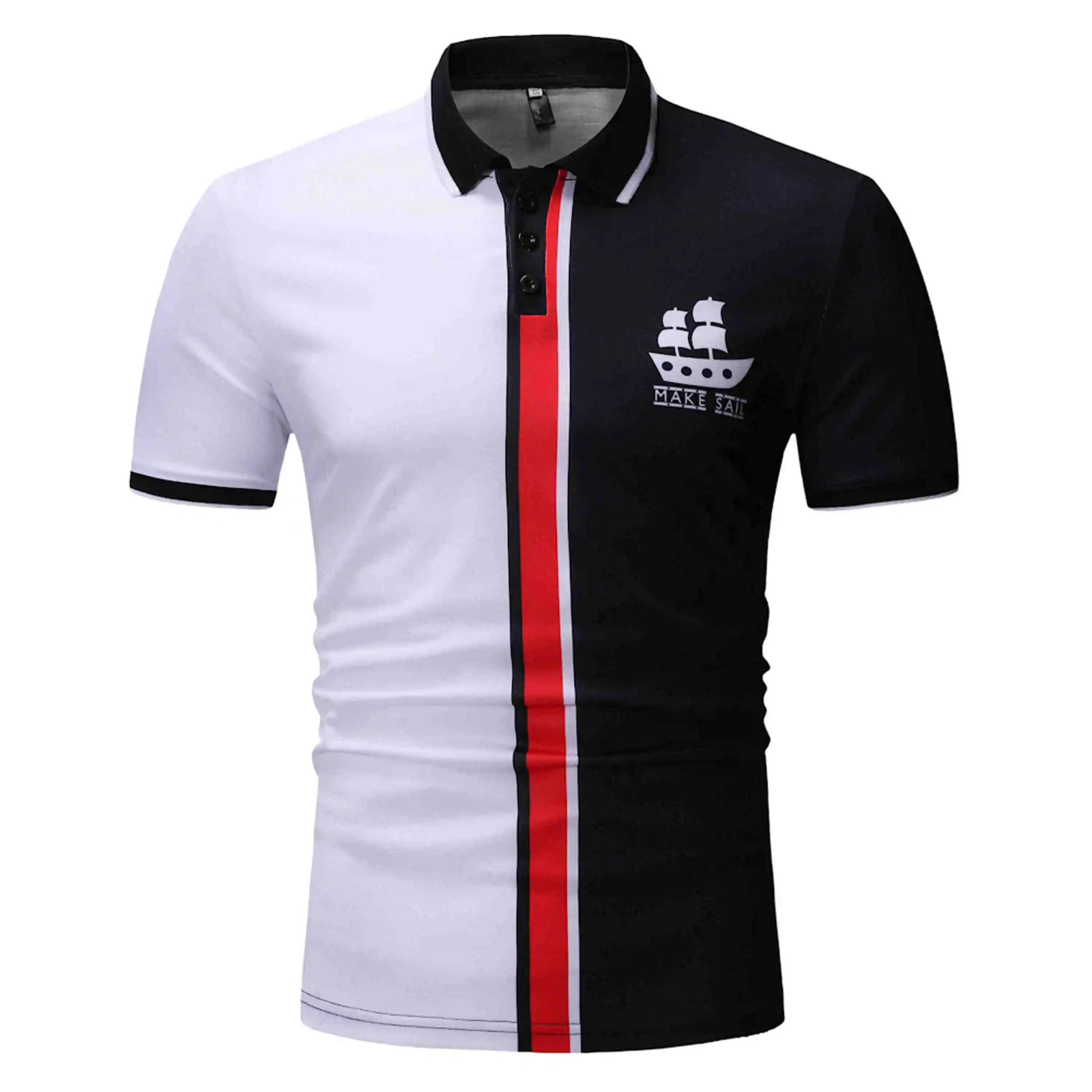 Новые летние мужские Поло рубашка мужская мода короткий рукав футболки хорошее качество Розничная повседневное мужс - Цвет: T370 white