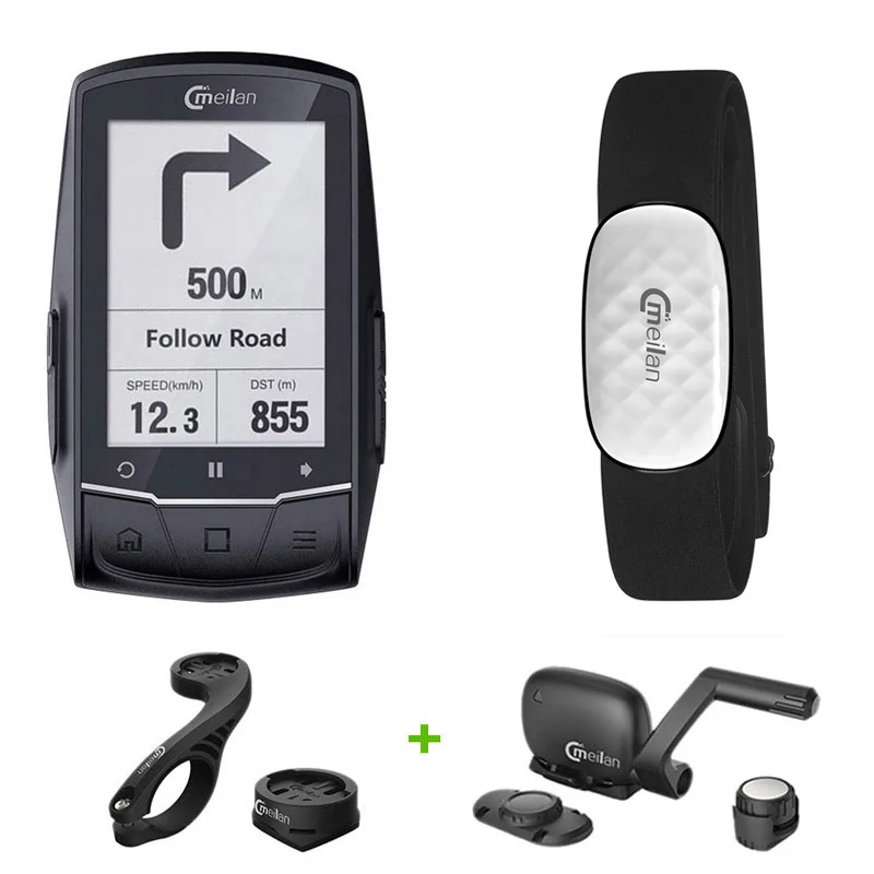 Bluetooth GPS Bike Computer IPX6 Waterproof Bicycle GPS Computer Road