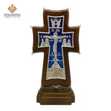 Горячая Распродажа, ортодоксальный крест, христианское металлическое распятие на дубе, религиозная икона, подарок на крестины, русские художественные