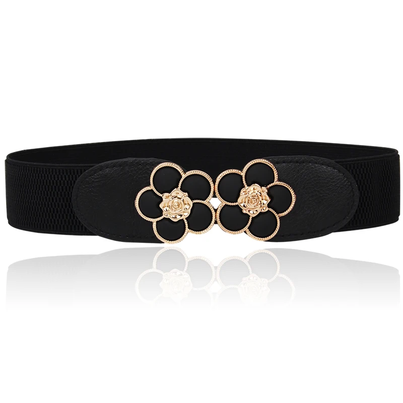 designer belts women Hot Corset belt Personally gold buckle stylish waistbands for Women elastic cummerbunds black Dress wild wedding cummerbund lady gold belt