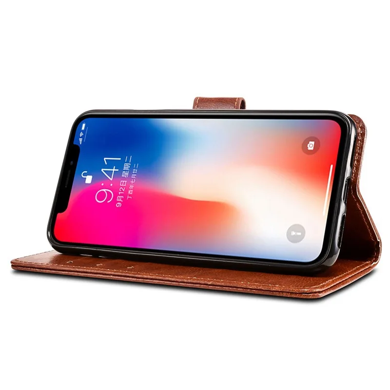 Новый Crazy Horse Флип Бумажник искусственная кожа ТПУ чехол для iPhone 7 8 Plus X XS XR MAX слот
