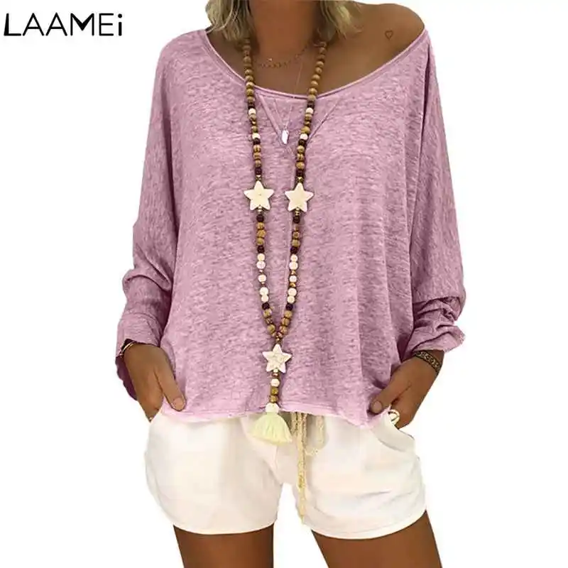 Laamei для женщин Большие размеры Винтаж Camisas Blusas Femininas Boho Стиль Хлопковая блузка с