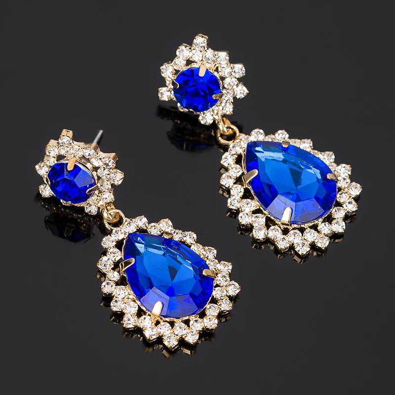 Buy Accessories luxury elegant gem rhinestone big stud