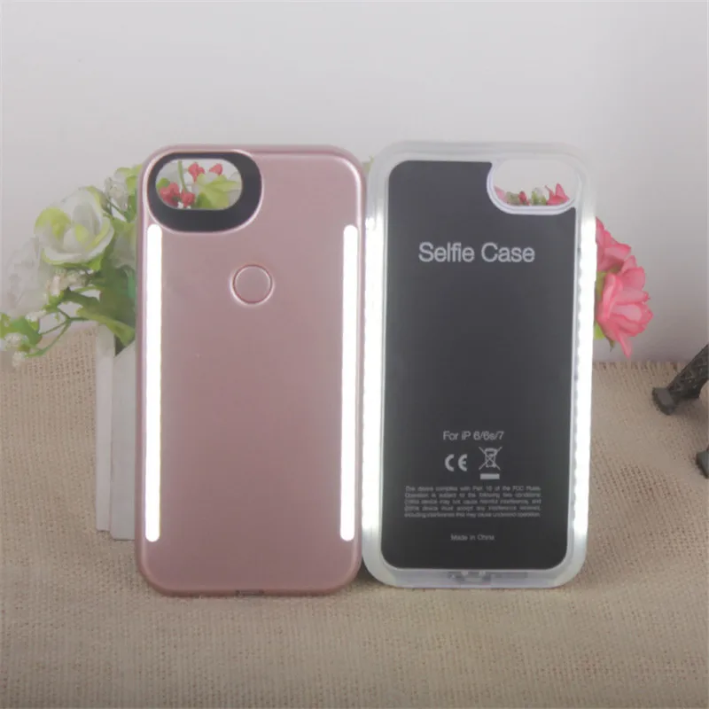 

Selfie Light Phone For iPhone 7 Plus Case For iPhone XS MAX XR with Lights Flash Luxury For i Phone 7 8 6 6S Plus X Cover