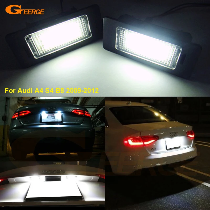 

For Audi A4 S4 B8 2009-2012 Excellent Ultra bright 3528 Epistar Led License plate lamp light No OBC error
