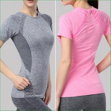 WST05 font b Fitness b font Gym Body font b Shirt b font Compression Tights font