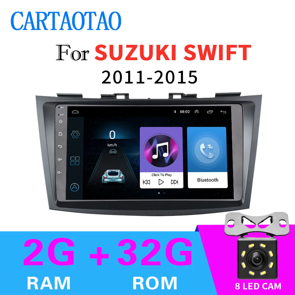 

Android 8.1 GO car dvd gps player 2GB+32GB radio navigation multimedia player for Suzuki Swift 2011, 2012, 2013, 2014, 2015 2DIN