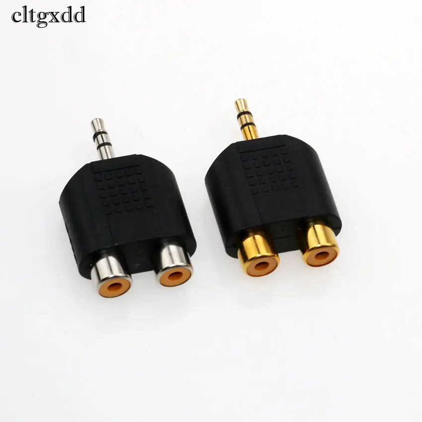 Cltgxdd 3 5 мм штекер 2 RCA Женский Y сплиттер аудио адаптер дюбель в двойной лотос
