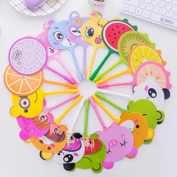 

4PCS Cute Animal Creative Fan Ballpoint Pen Cartoon Fruit Little Girl Gift Ballpoint Pen Student Stationery Office&School Suppli