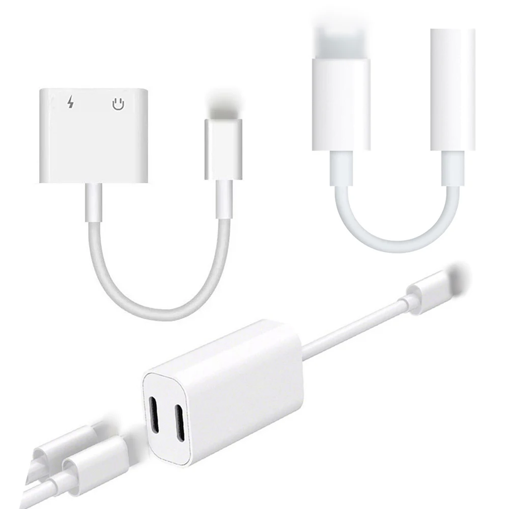 Goede Voor verlichting naar Jack 3.5mm Hoofdtelefoon Adapter voor iphone 8 Audio Kabel Converter Adapter voor iphone X voor iphone 7 plus 2 in 1