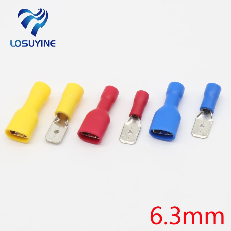 Terminal Wire Connectors 100pcs Blue Insulated Female Spade Connectors – Crimp Terminals 16-14 AWG Insulated Crimp Terminals - Foto 6