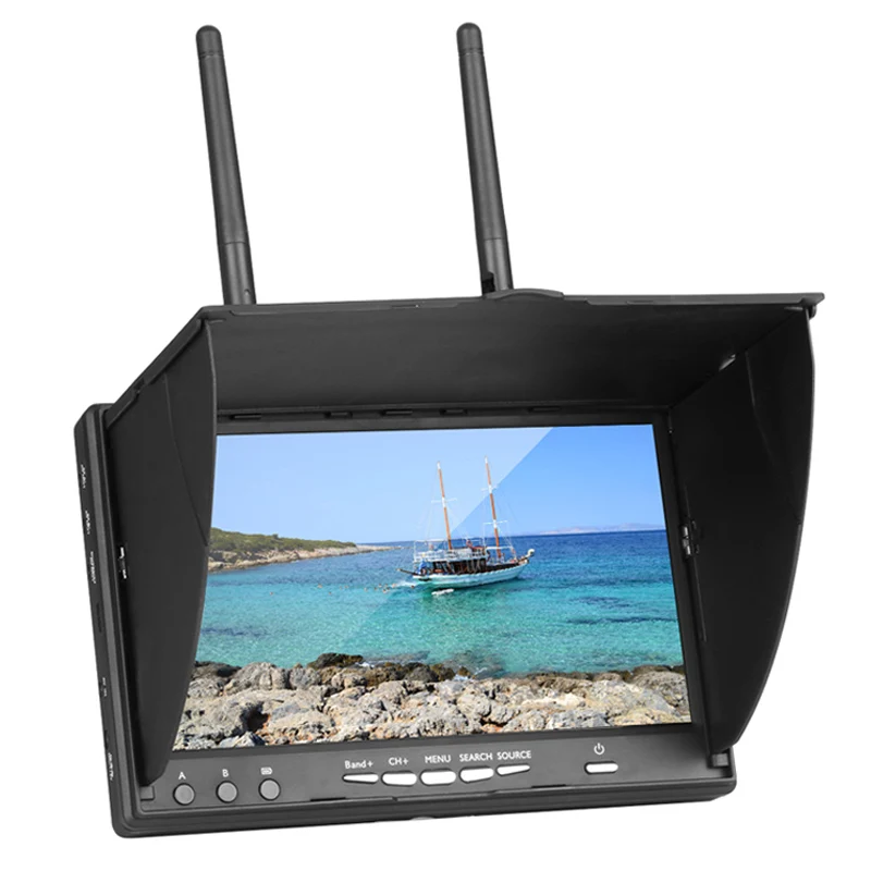 Высокое качество FPV LCD5802S 5802 40CH Raceband 5 8G 7 дюймовый монитор приемника разнесенных