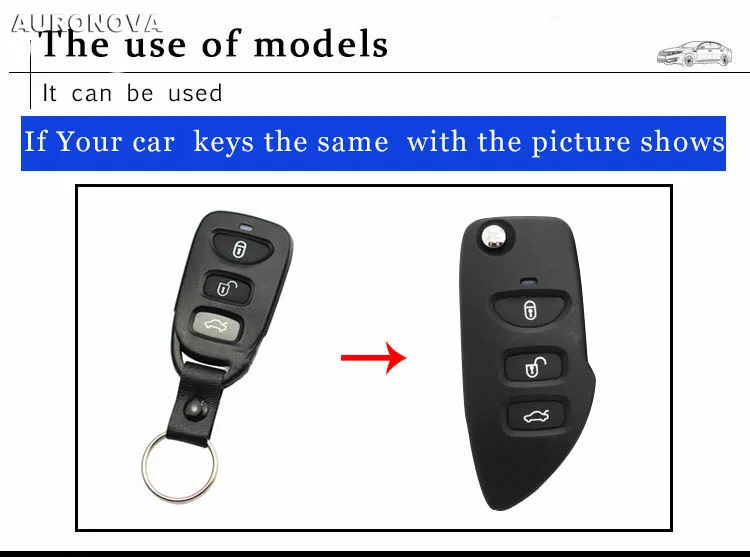 Auronnova новое обновление складной ключ оболочки для Kia Cerato 3+ 1 задние кнопки чехол для дистанционного ключа от машины DIY с нерезанным лезвием