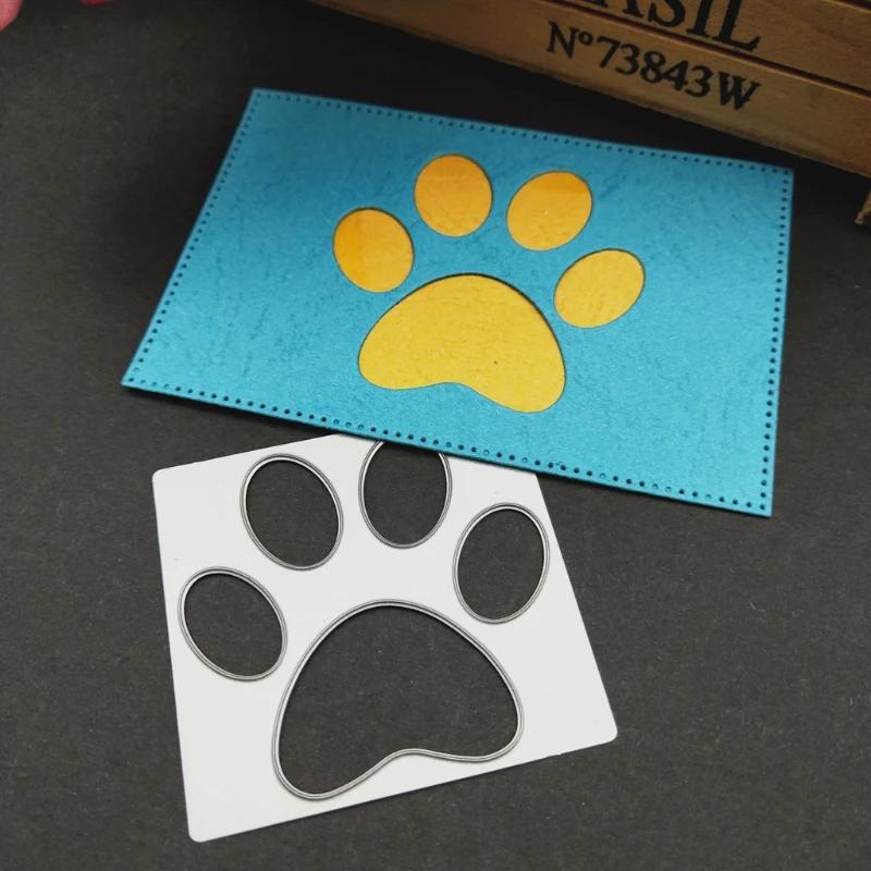 DIY Paw Print Cutting Dies Stencil Scrapbooking Photo Album Card Embossing Craft