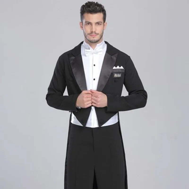 Новинка, мужской костюм-смокинг, мужской смокинг, стандартный мужской костюм для танцев, черные мужские свадебные костюмы из двух предметов, пиджак+ штаны