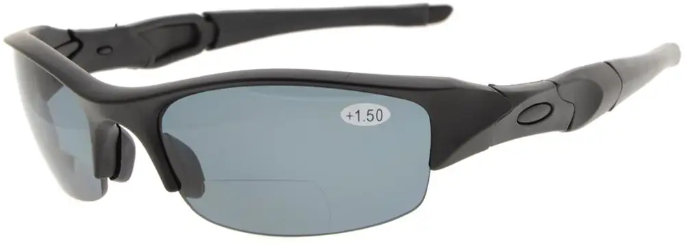 TH6166 бифокальный окуляр TR90 небьющиеся полуобода спортивные солнцезащитные очки бифокальные очки для чтения+ 1,0/+ 1,5/+ 2,0/+ 2,5/+ 3,0/ - Цвет оправы: Matte Black