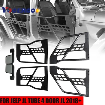 

one set black steel half tube doors with side mirrors for jeep wrangler JL 4 door