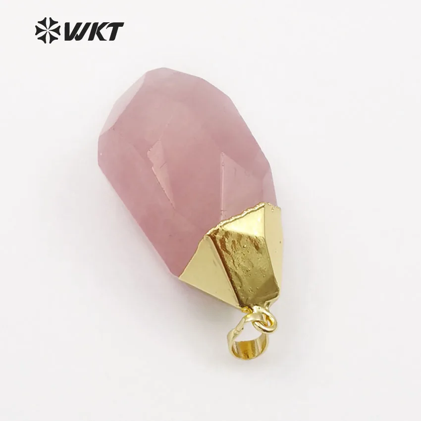 

WT-P1421, Новое поступление, элегантные розовые кварцевые кулоны с круговыми кулонами, подвески для женщин, изготовление ювелирных изделий своими руками