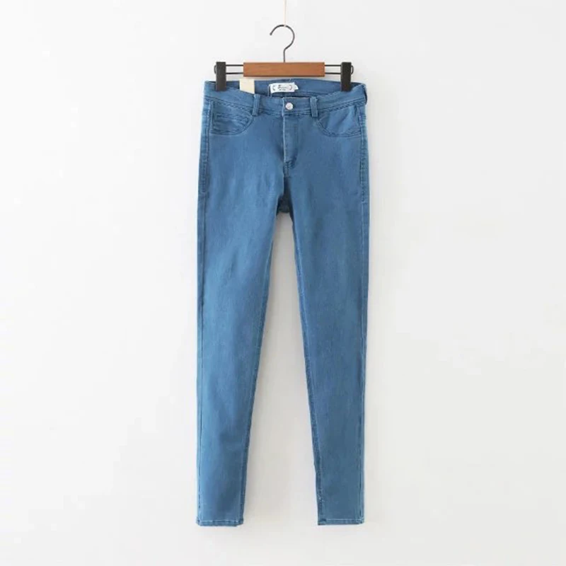 

spring and summer new high elasticity thin base jeans women, wild wash Korean feet pants pencil pants female