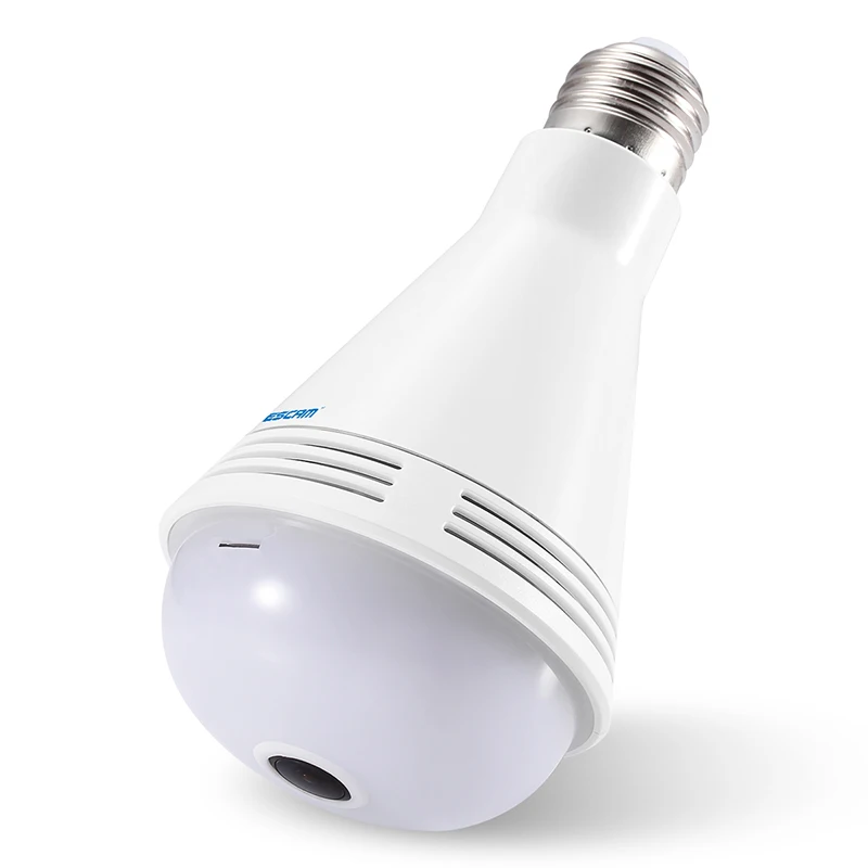 ESCAM QP137 IP Camera 2MP HD 1080P 360 Degree Panoramic Bluetooth Speaker Bulb Smart Home Security Surveillance Mini Cameras