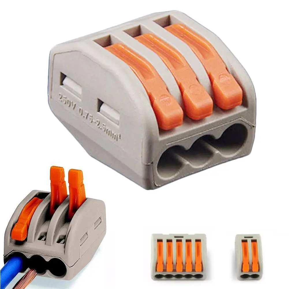 Wire Connector 222 Series 10PCS Cage Spring Universal Fast Wiring