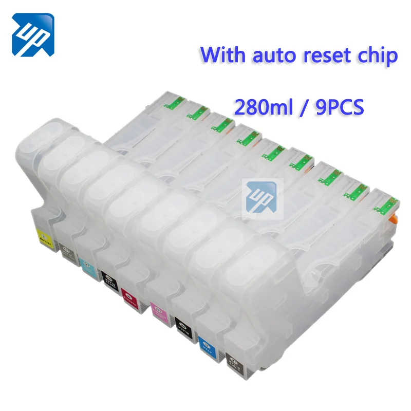 

9pcs Refillable Ink Cartridges with permanent Chip Fo Epson surecolor p800 SC-P800 printer T8501 280ML