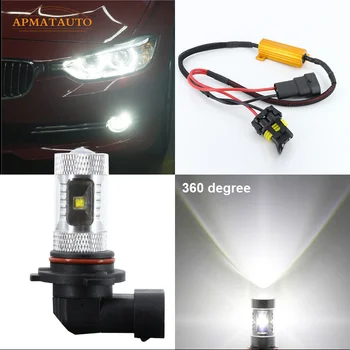 

2 x Canbus No Error 9006 HB4 White Blue Projector LED Fog Lights Bulb For BMW E60 E63 E64