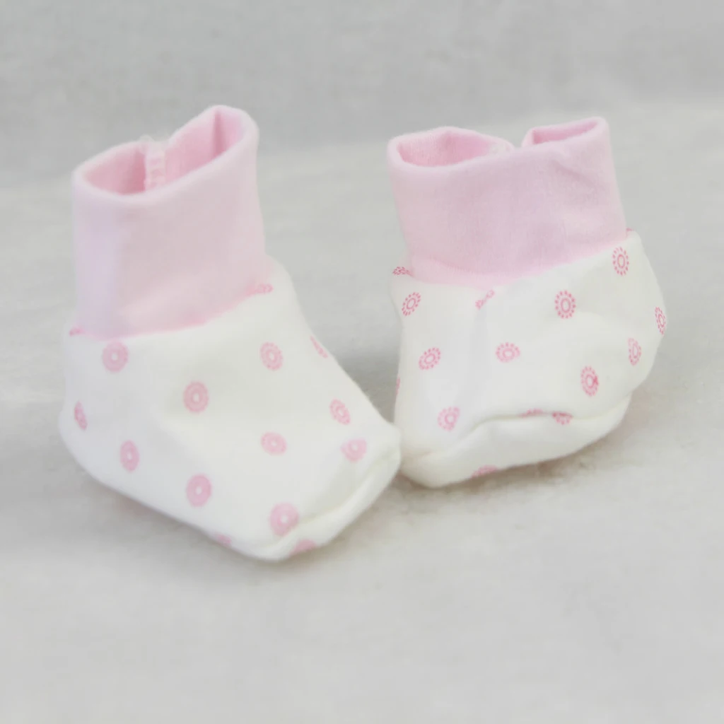 New Arivals Dotted Romper Dress Headband Clothes Set for 22''-23'' New Baby Girl Dress Up Outfit Dollfle Dolls Accessories