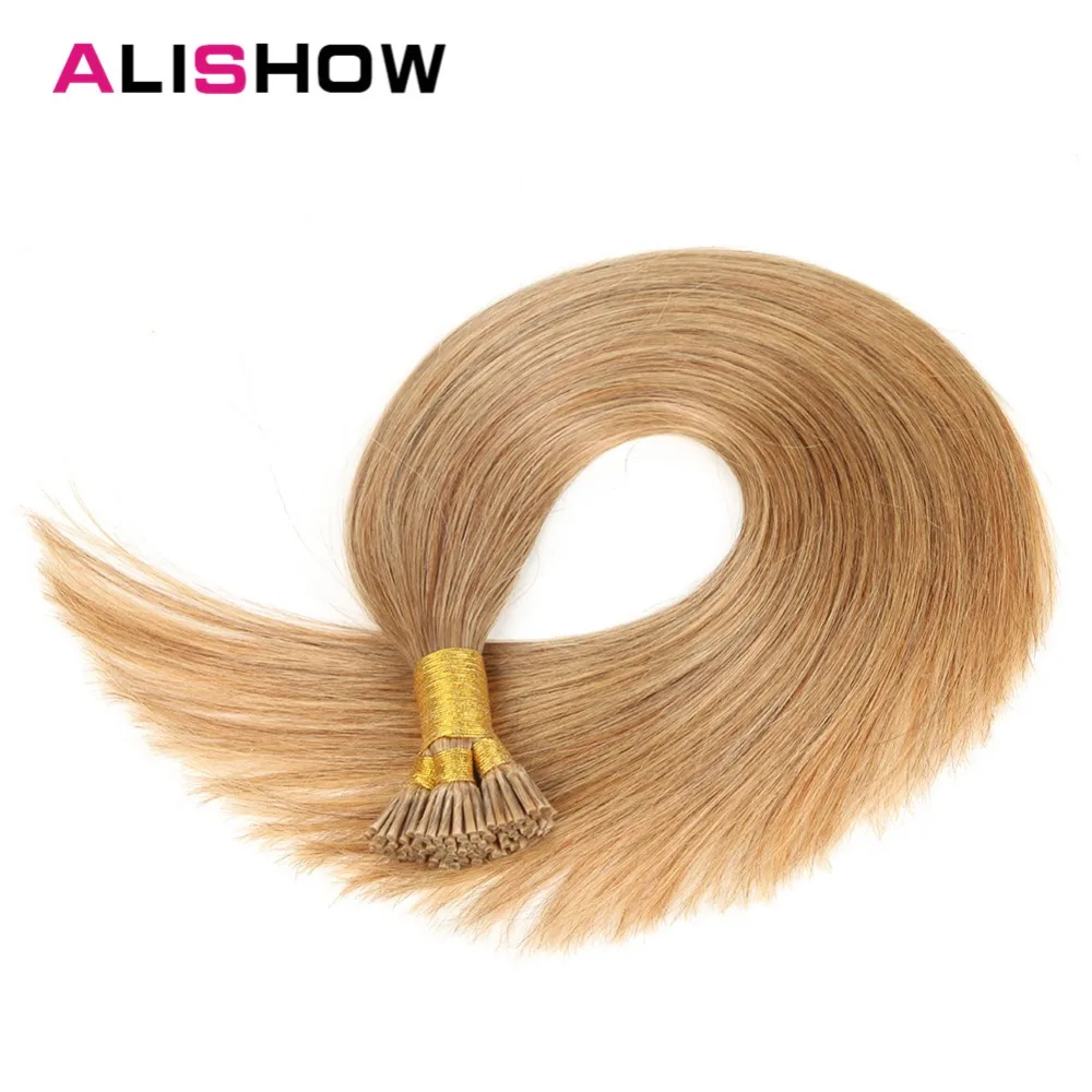 Alishow fusion hair 1 г/локон Remy Предварительно скрепленные я Совет натуральные волосы