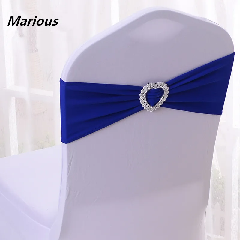 

spandex chair sash bow wedding chair band diamond buckle for banquet party Free Shipping 100pcs/lot