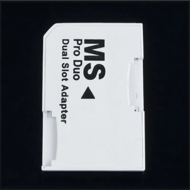 High Quality Dual 2 Slot 32GB Micro For SD SDHC TF to Memory Stick MS Card Pro Duo Reader Adapter For PSP Gaming Storage