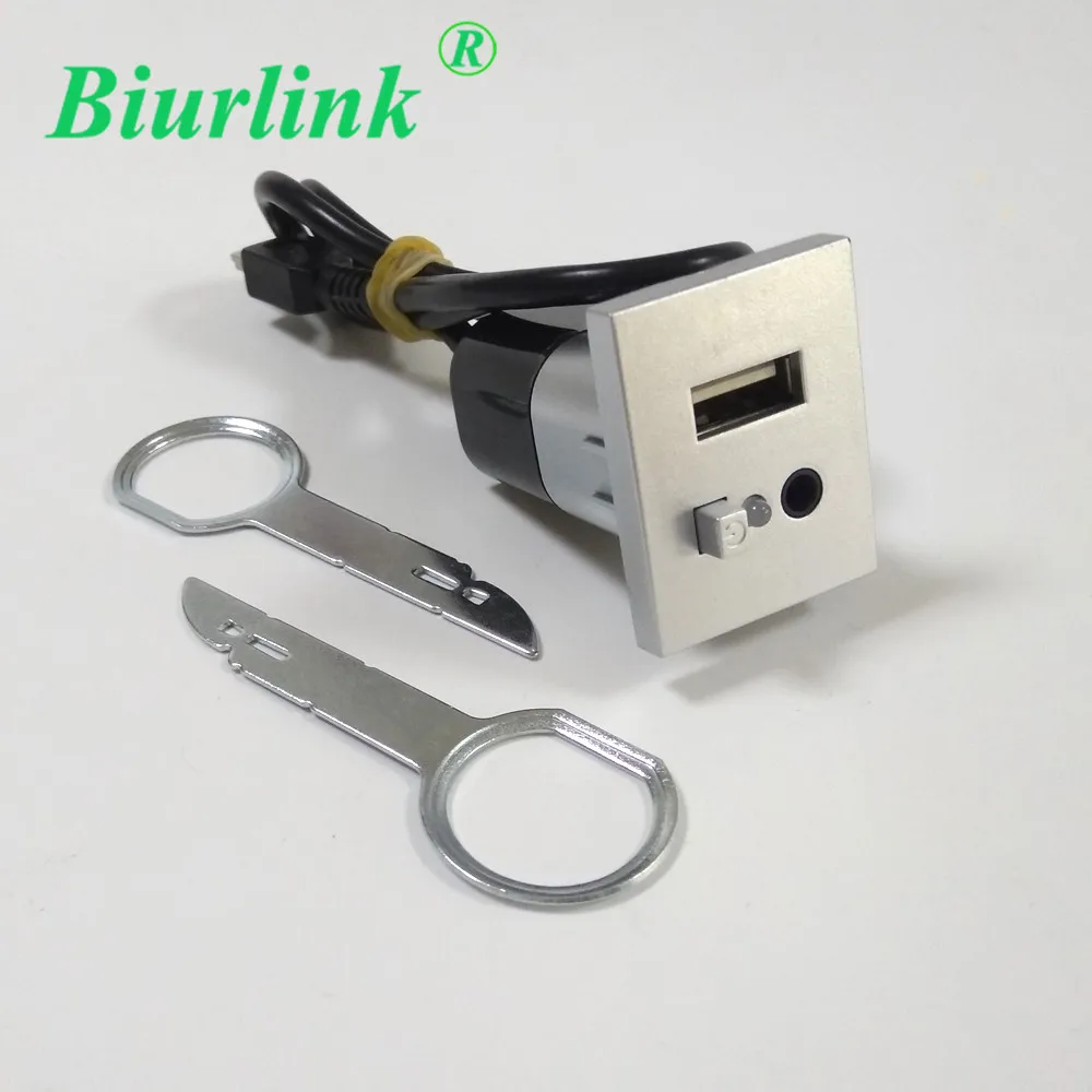 

Biurlink For Ford Focus AUX USB Slot Button Switch with Car Stereo Removal Key Tools (NOT FIT FOR SONY 6000 CD)