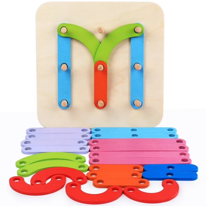 Montessori Toys for Children Early Educational Learning Wooden Toys Kids Alphanumeric Letter Cognition Teaching Aids