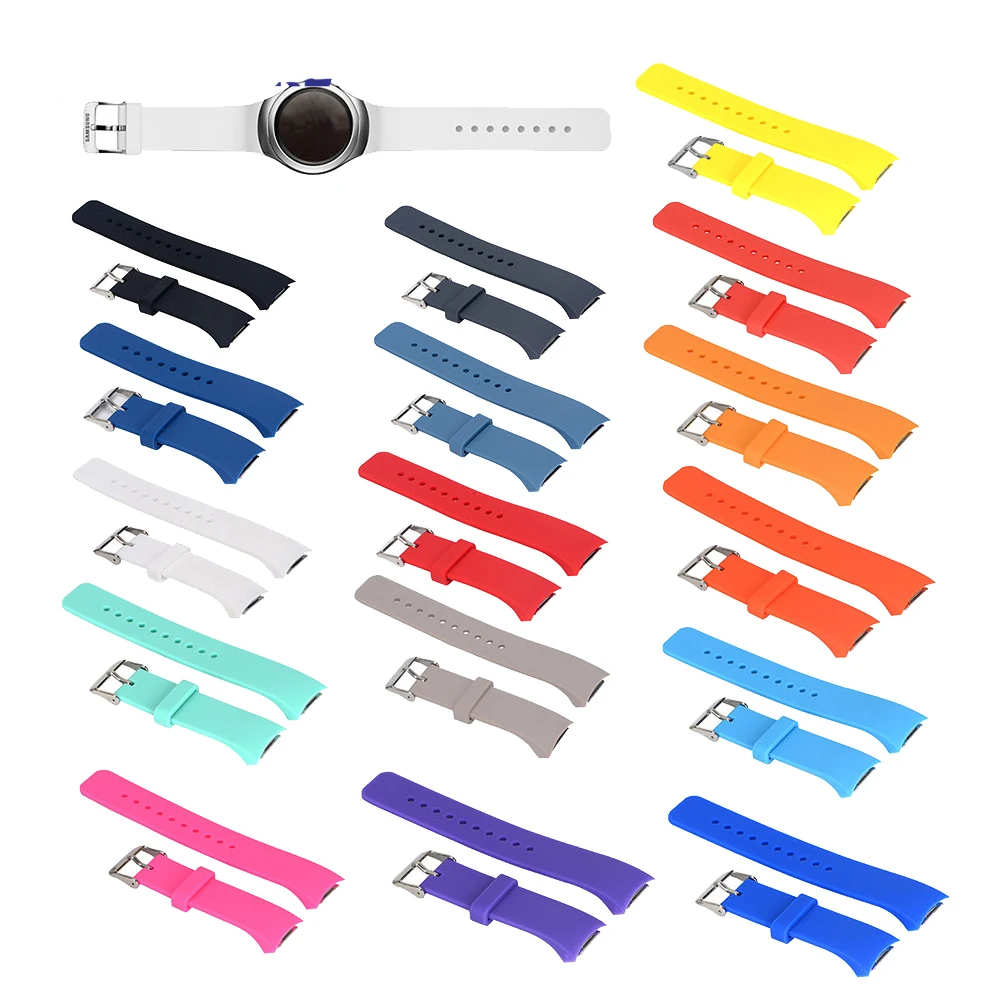 

16 Colors Silicone Watchband for Samsung Galaxy Gear S2 R720 R730 Replacement Bracelet Band Strap for SM-R720 Smart Watch