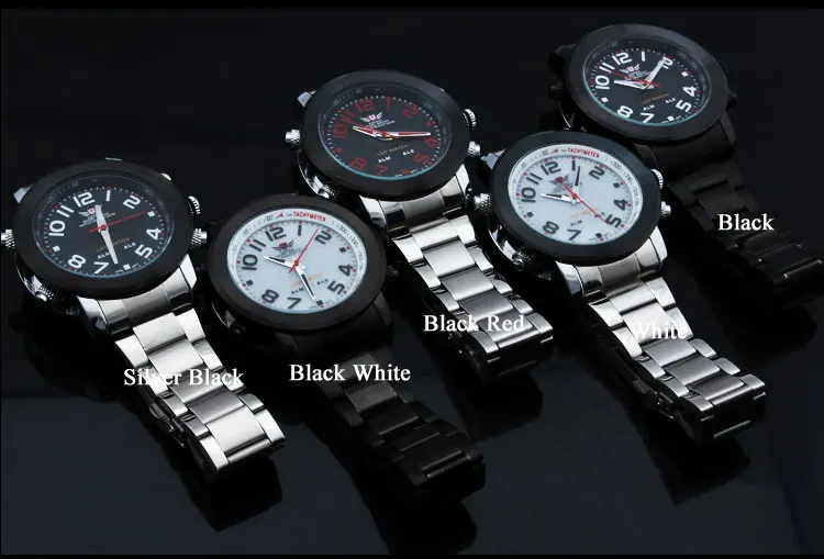 Бренд EPOZZ, мужские спортивные часы из полностью стали, кварцевые часы для гольфа, светодиодный дисплей, военные армейские часы, relojes hombre montre homme