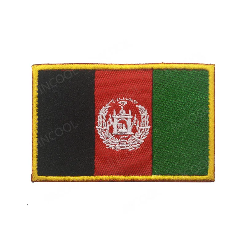 

3D Embroidery Patch Afghanistan Flag Tactical Military Morale Patches Emblem Appliques Armband Shoulder Embroidered Badges