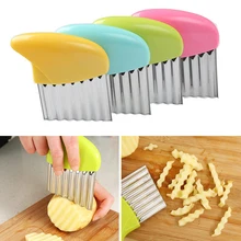 Accesorios de cocina, cortador de patatas fritas de acero inoxidable, cortador de verduras, frutas, arruga, ondulado, cortador de cuchillos, cortador, fabricante de patatas fritas