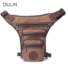 Дулин Для мужчин Холст Путешествия Талии Обновления Бум военный многоцелевой сумка сумки на ремне Винтаж Повседневное Для мужчин мотоцикл сумка