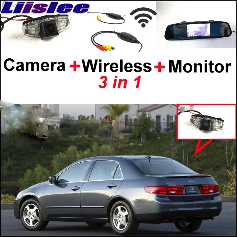 

Liislee 3 in1 Special Camera + Wireless Receiver + Mirror Monitor Easy Parking System For Honda Elysion Element Integra Pilot