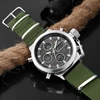 GOLDENHOUR Sport Men Wristwatch Fashion Men Quartz Watch Nylon Strap Week Display Army Military LED Clock Relogio Masculino ► Photo 3/6
