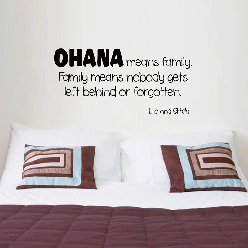 Ohana Bedeutet Familie Lilo Und Stitch Film Wand Zitat Kinder Vinyl Aufkleber Aufkleber M2035 Sticker Love Sticker Photosticker City Aliexpress