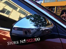 Side Door Rear View Mirror Wing cap Cover Trim 2pcs ABS Chrome Exterior Accessories Car Styling For Peugeot 5008 2017