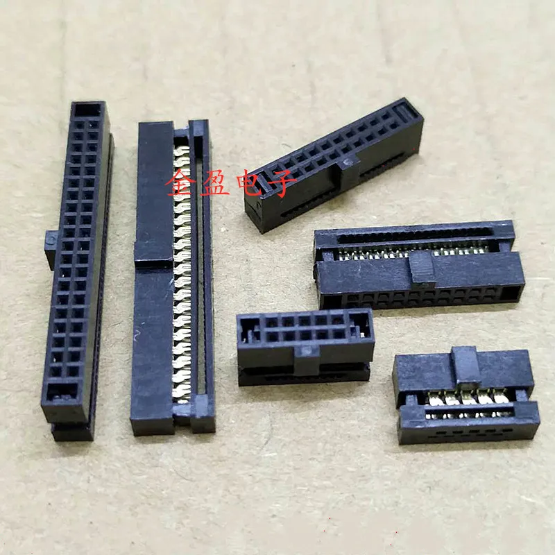 10 шт./лот 1 27 мм Шаг IDC 6P 8 12 14 16 20 24 26 30 34 40 50 Pin FC гнездовой разъем Кабельный соединитель Соединители  | Отзывы и видеообзор -33019428779